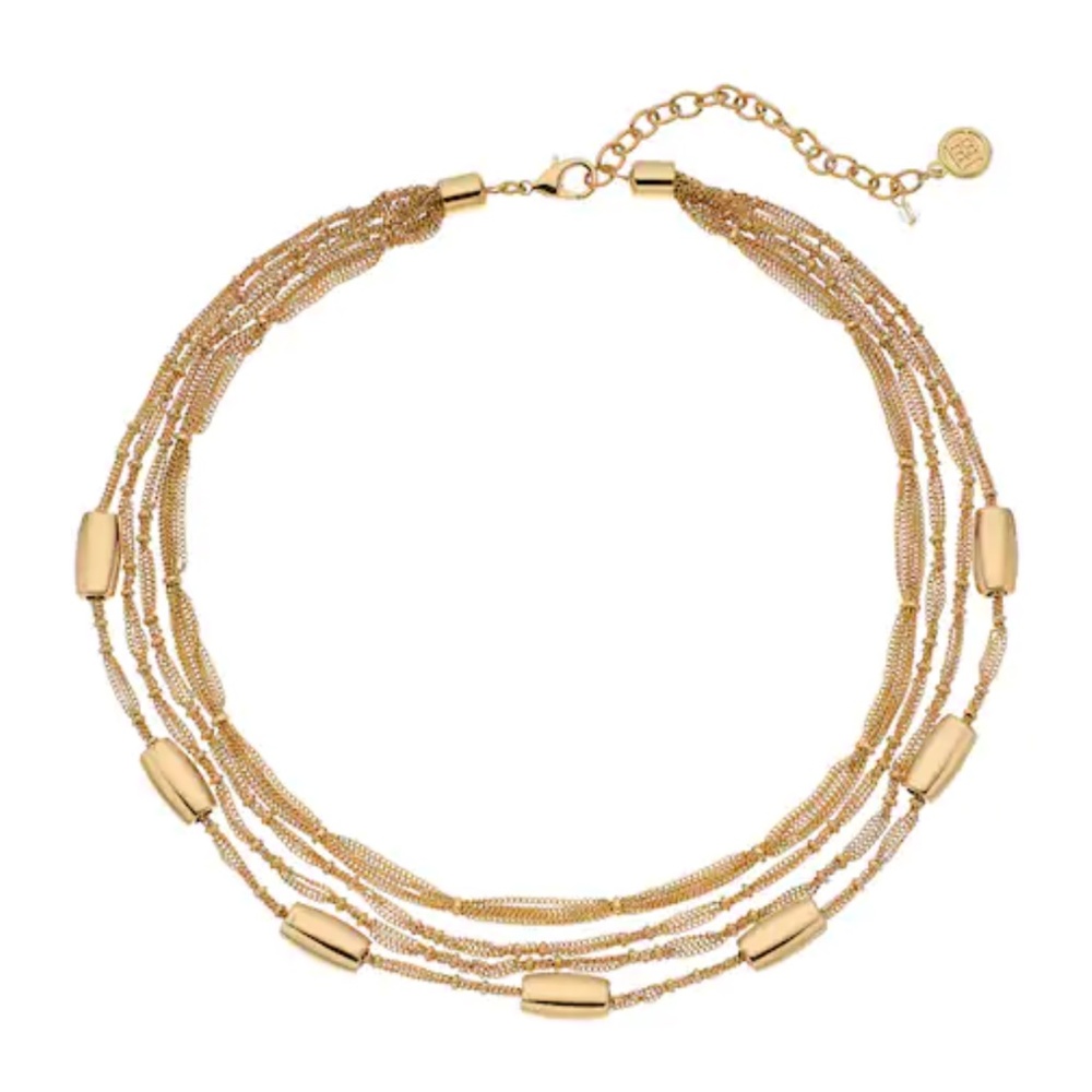 Multi-Row Necklace - Gold Tone